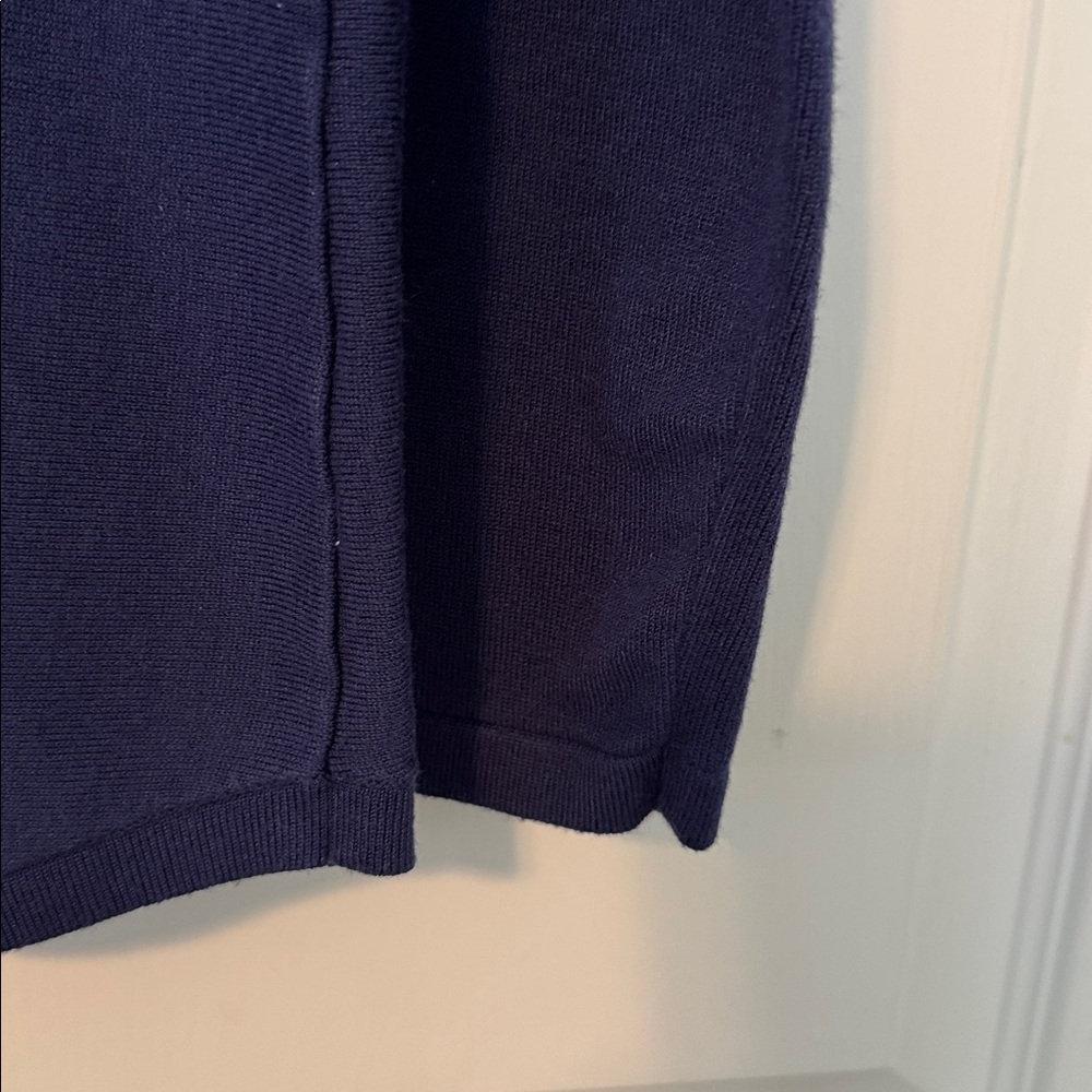 Chico’s Classic Navy Long Sleeve Boat neck Women's Sweater top Sz 0 - Picture 3 of 6